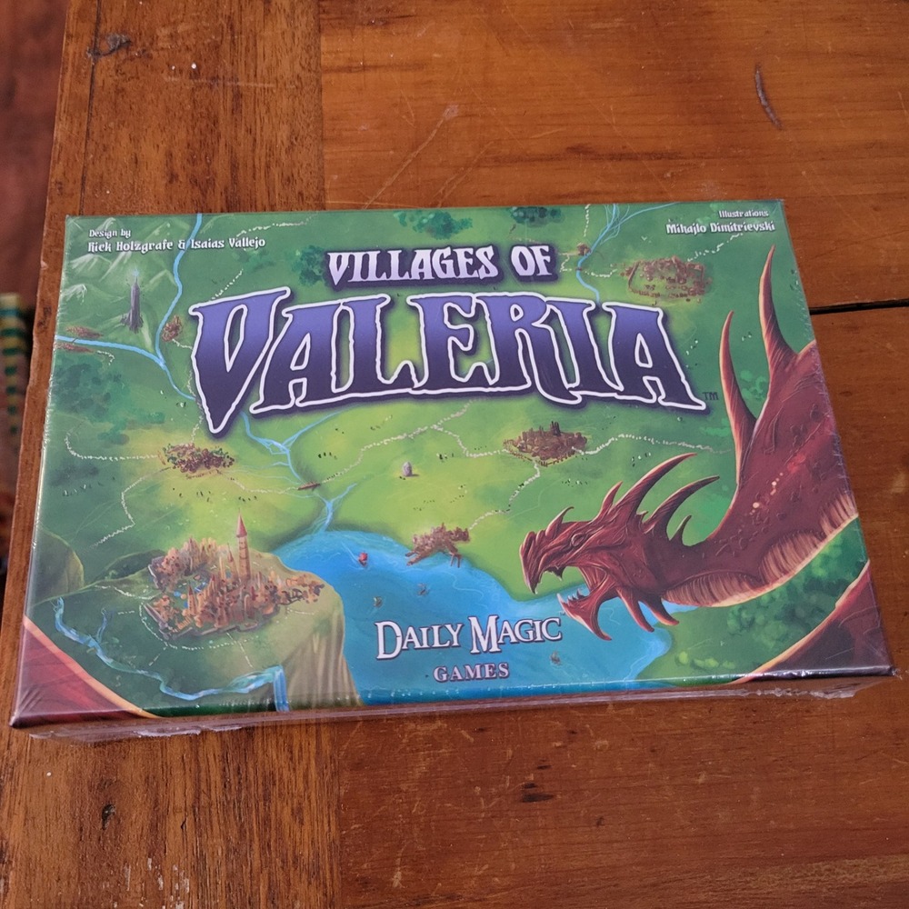 Villages of Valeria Board Game Daily Magic Games Factory Sealed 1-5 Players